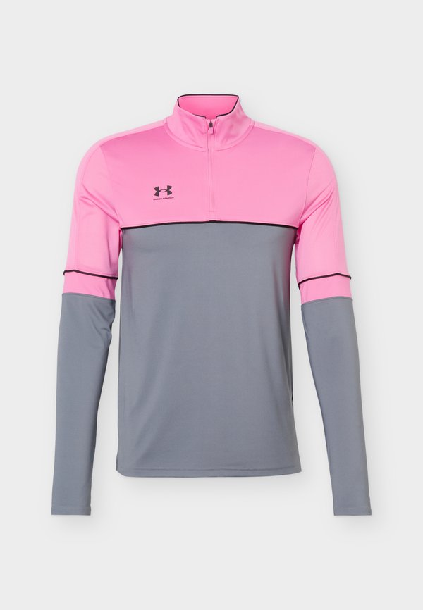 Under Armour CHALLENGER TRAINING - Long sleeved top - titan gray/pink frenzy/black