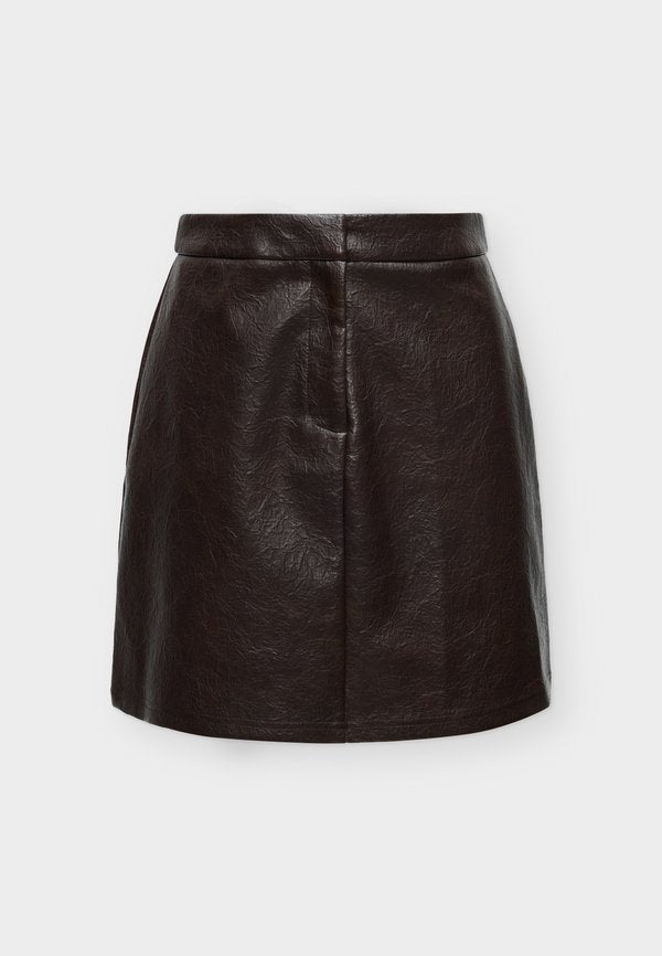 Vero Moda VMBRIDGET - Mini skirt - chocolate torte
