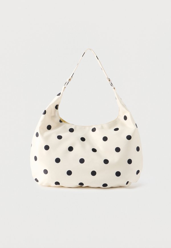 ONLY ONLLIA DOT SHOULDER BAG - Handbag - black/cloud dancer