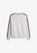Tommy Hilfiger TRACK TOP - TH GLOBAL STRIPE LG - Pyjama top - ice grey heather
