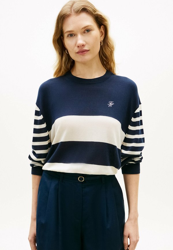 Tommy Hilfiger RELAXED CREW NECK - Jumper - big brt stp dark night