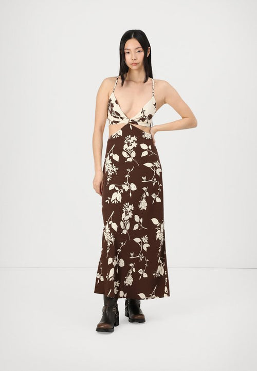 Abercrombie & Fitch The A&F Julia Slip Cutout Maxi Dress