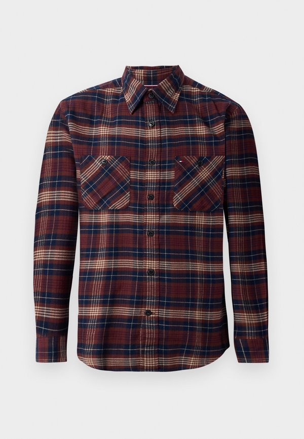 Tommy Hilfiger TARTAN POCKET SHIRT - Shirt - deep burgundy