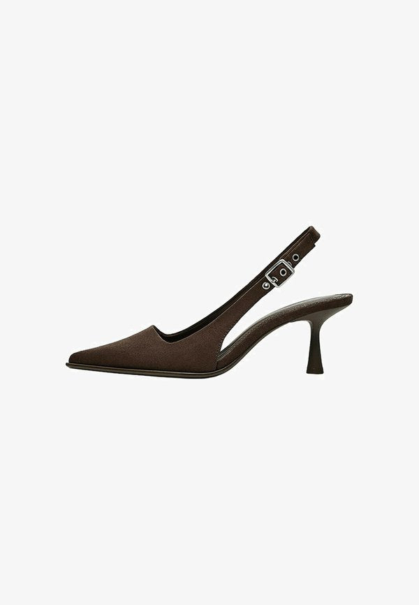 Bershka KITTEN HEEL SLINGBACK - CLASSIC HEELS - Classic heels - brown