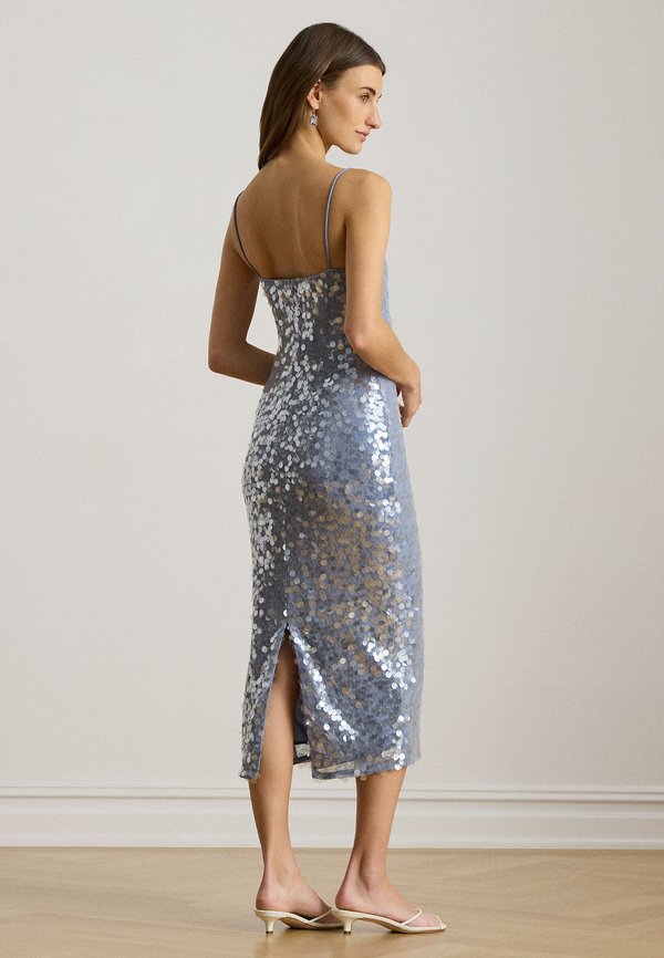 Lauren Ralph Lauren SEQUINED TULLE MIDI COCKTAIL DRESS