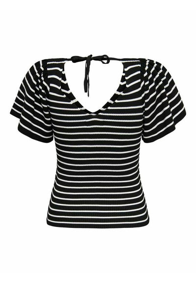 ONLY ONLLEELO STRIPE BACK V NECK