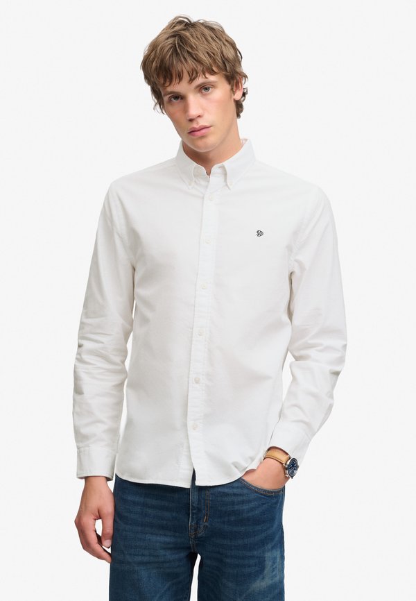 Superdry & Co CLASSIC OXFORD LONG SLEEVE - Shirt - optic white oxford