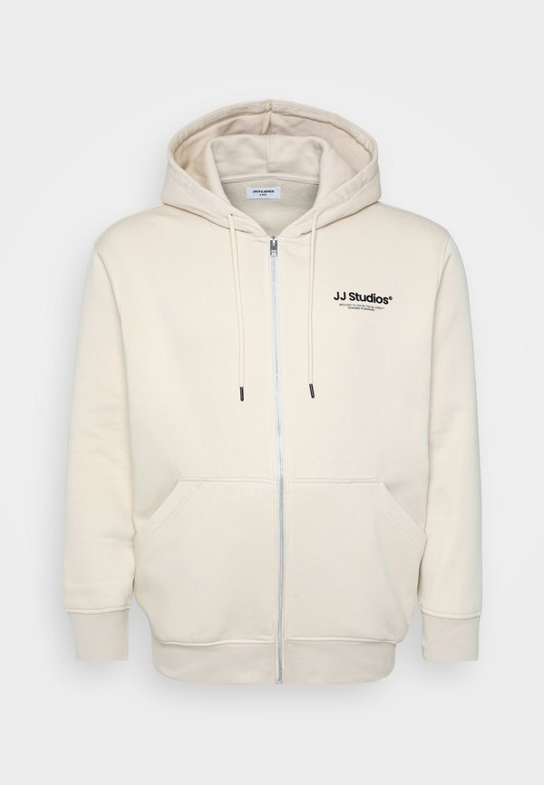 Jack & Jones Zip Plus Size Printed Zip - Zip-up sweatshirt - moonbeam