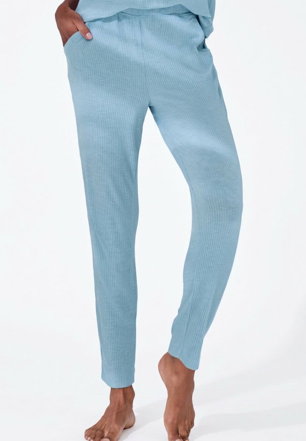 s.Oliver S.OLIVER PYJAMAHOSE - Pyjama bottoms - hellblau-meliert