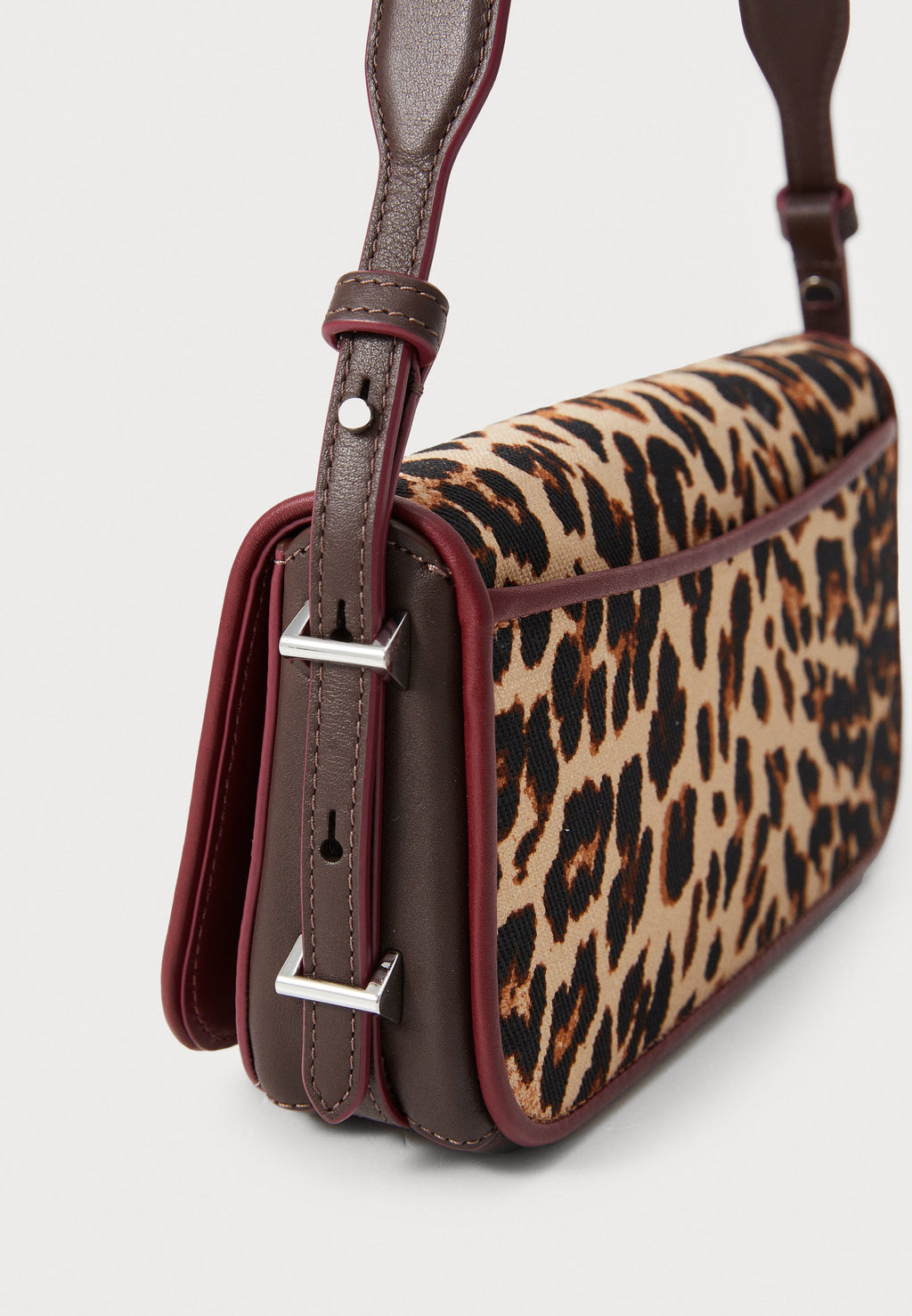 kate spade new york DOWNTOWN LEOPARD FABRIC SHOULDER BAG