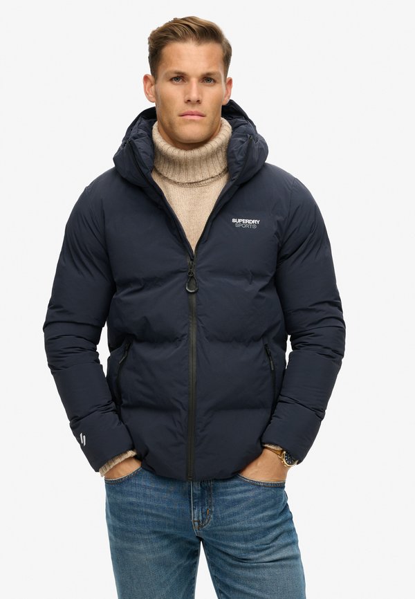 Superdry & Co HOODED BOXY PUFFER - Winter jacket - eclipse navy