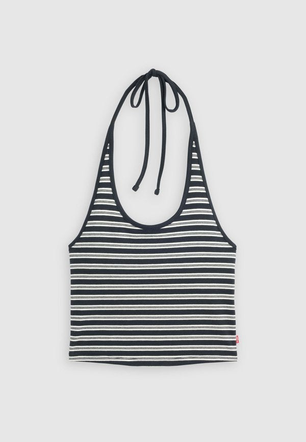 Levi's® ELLA HALTER - Top - ines stripe anthracite night jersey