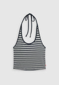 Levi's® ELLA HALTER - Top - ines stripe anthracite night jersey