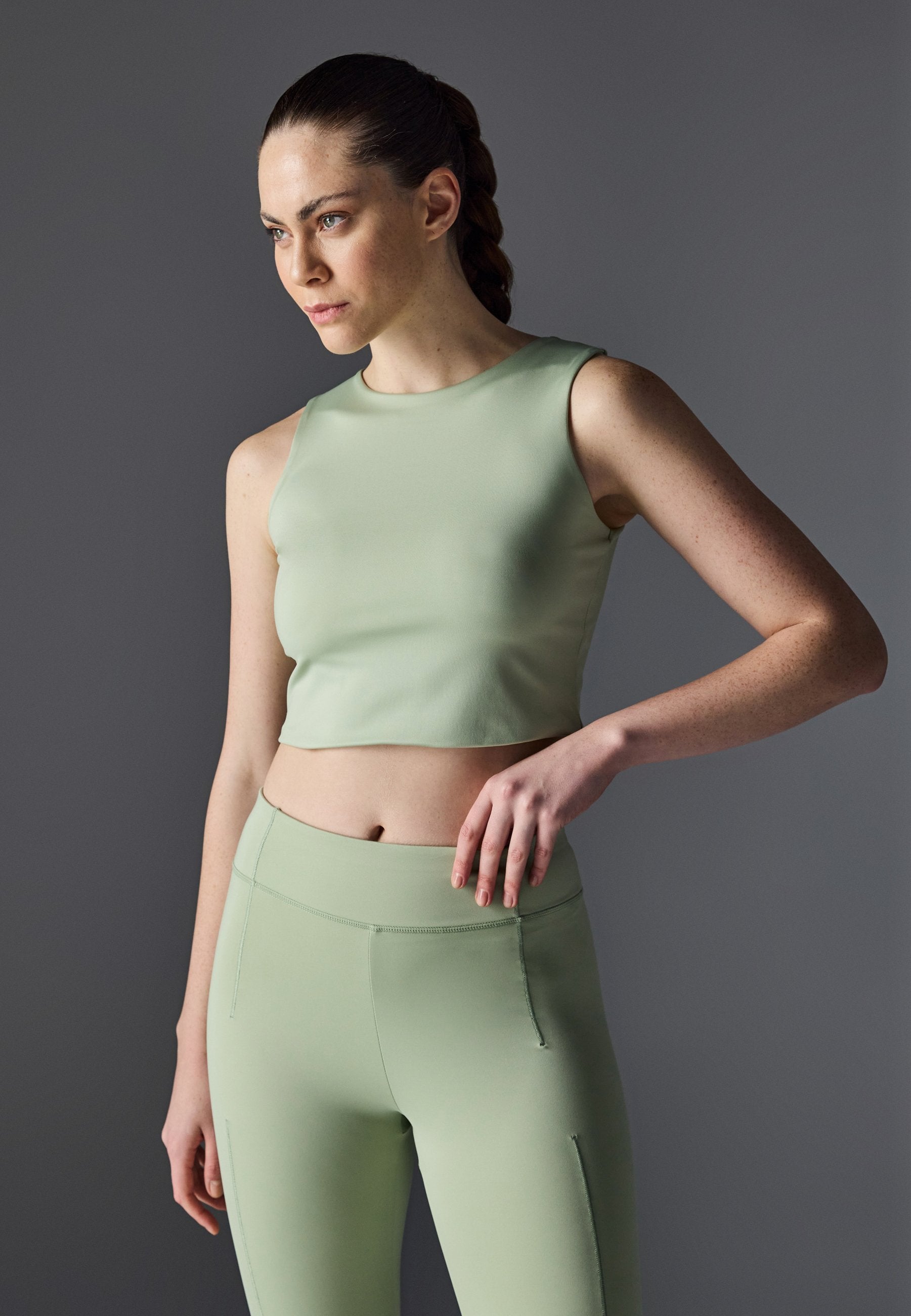 Even&Odd active CROPPED SPORTS VEST WITH BUILT-IN BRA PADDING