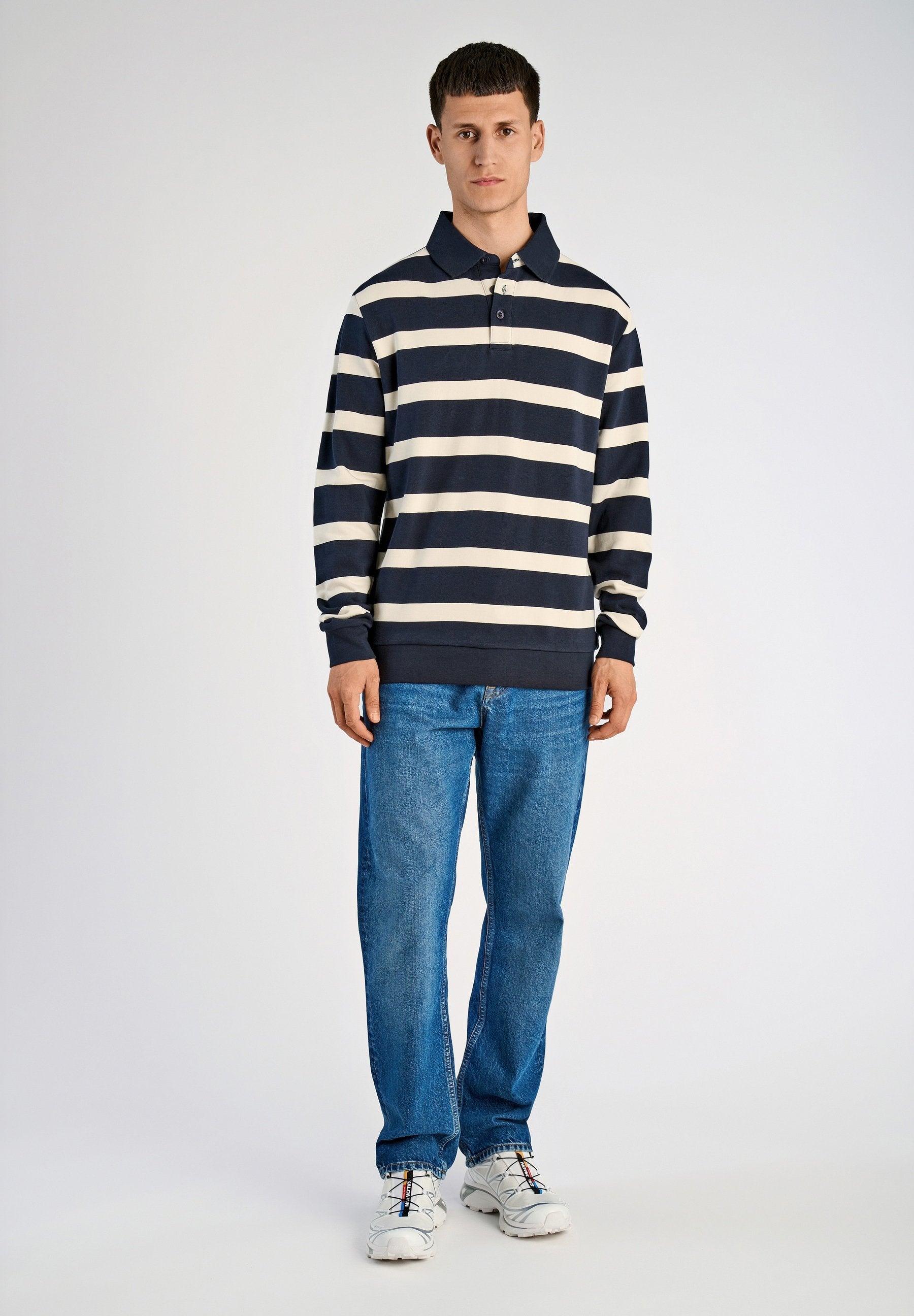 STRIPED POLO SWEATSHIRT L/S Media 2