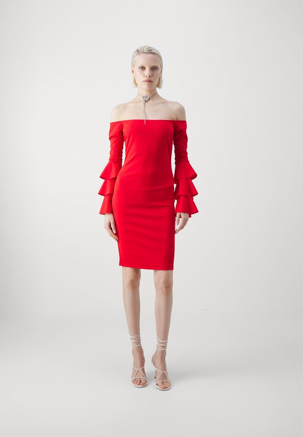 WAL G. OFF SHOULDER MIDI