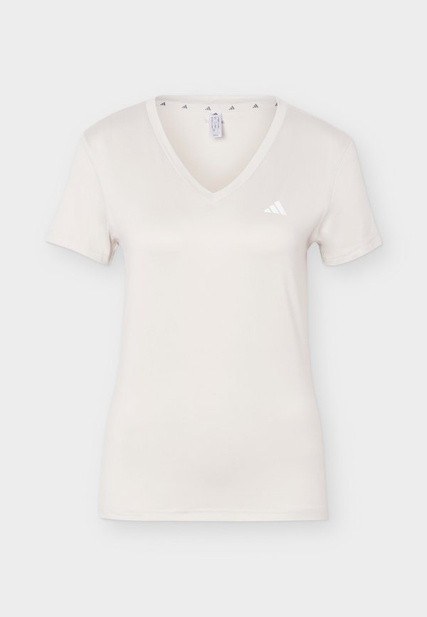adidas Performance WORKOUT ESSENTIALS V NECK - Sports T-shirt - alumina