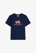 Tommy Hilfiger MAIN FLAG REGULAR TEE - AMERICANA CAPSULE - Print T-shirt - carbon navy