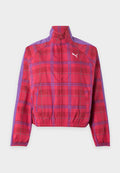 Puma T7 RELAXED TARTAN WOVEN JACKET - Summer jacket - garnet glow