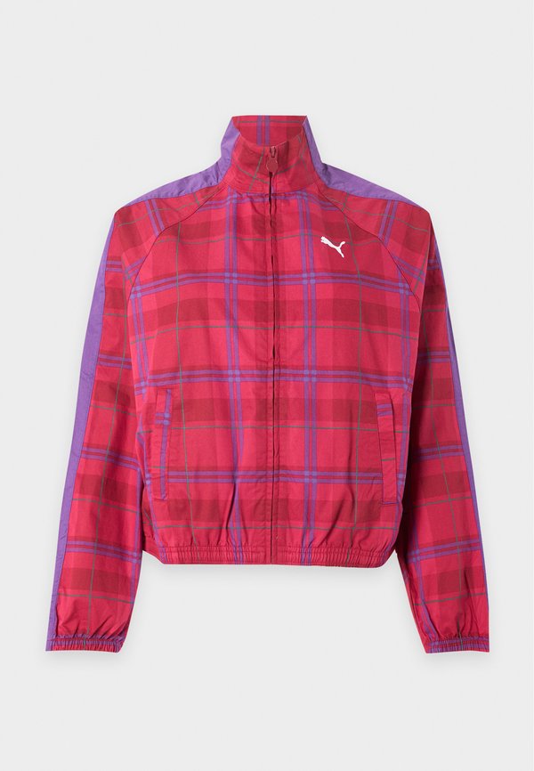 Puma T7 RELAXED TARTAN WOVEN JACKET - Summer jacket - garnet glow