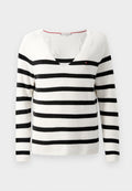 Tommy Hilfiger CARDI STITCH - Jumper - ivory petal/dark night navy