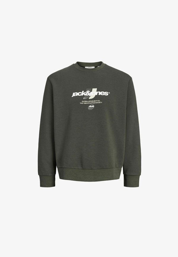 Jack & Jones JCOCLUB BRANDING CREW NECK - Sweatshirt - peat