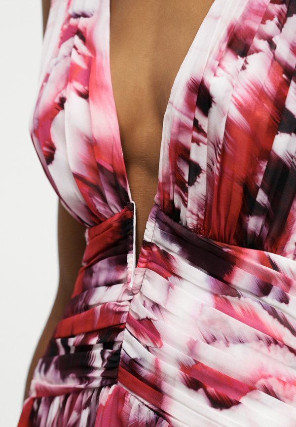 MARCIANO BY GUESS ADELA V NECK LONG DRESS