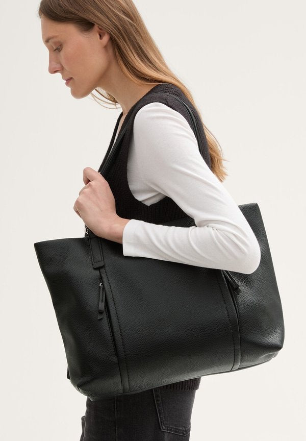 TOM TAILOR BECA ZIP SHOPPER L - Tote bag - schwarz   black