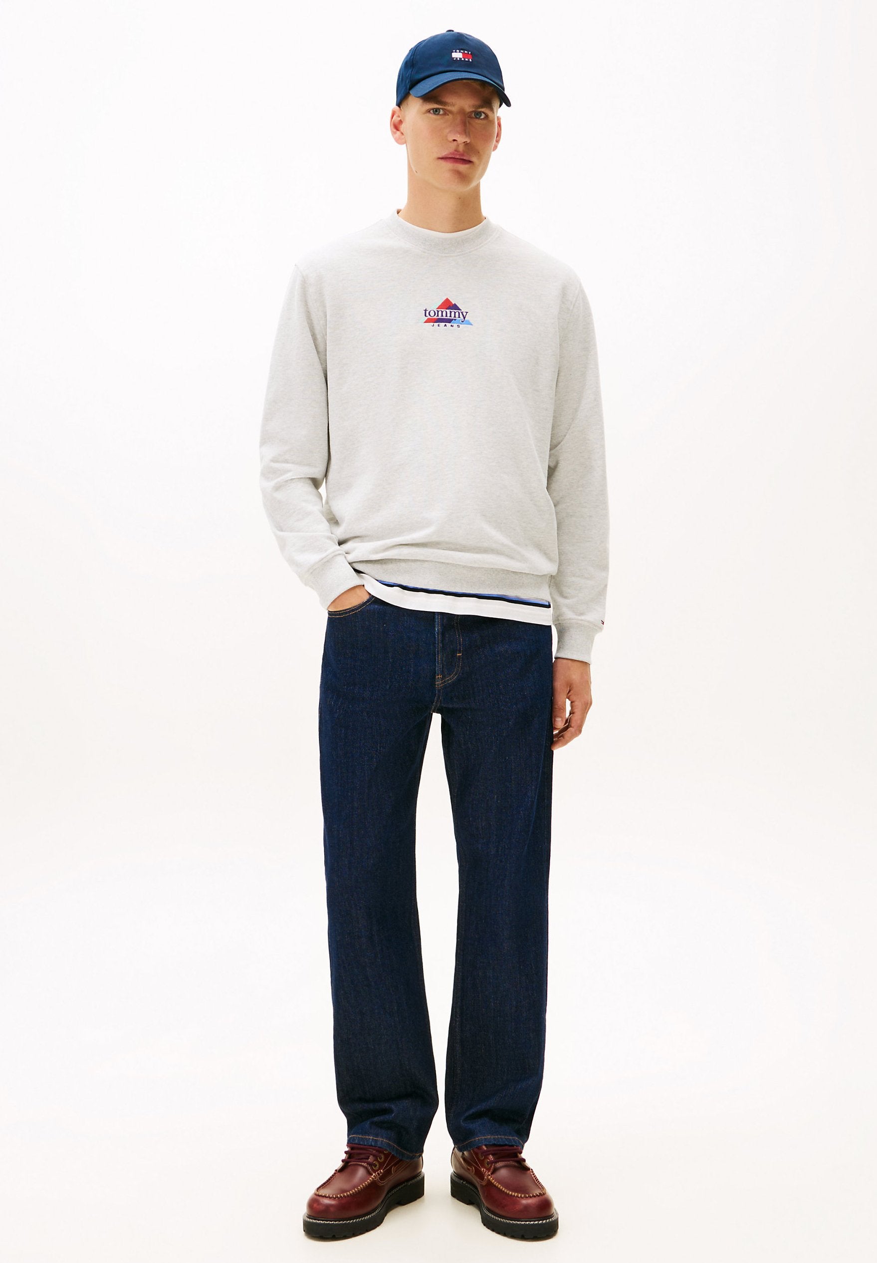 Tommy Jeans MOUNTAIN LOGO EMBROIDERY TERRY SWEATSHIRT