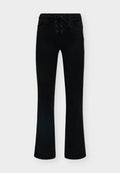 ONLY ONLPOWER TIE LACE FLARED - Flared Jeans - black denim
