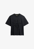 Superdry & Co TATTOO EMBELLISHED - Print T-shirt - black