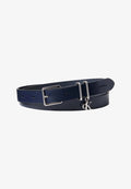 Calvin Klein MONOGRAM KEEPER BELT - Belt - dark blue