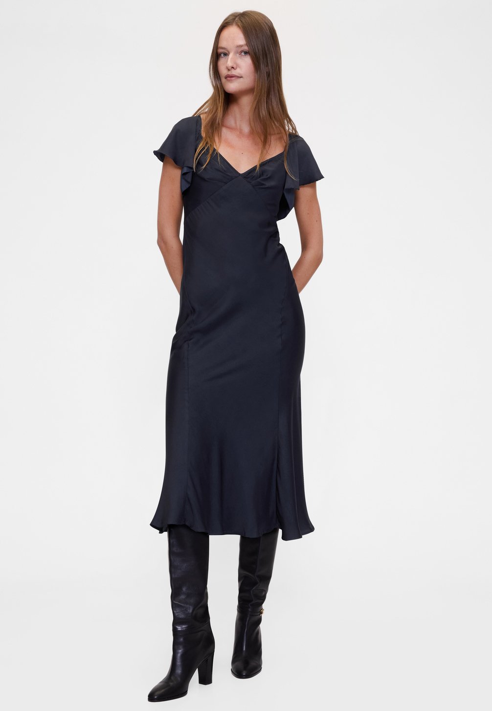 GAP GAPSTUDIO SATIN MIDI DRESS