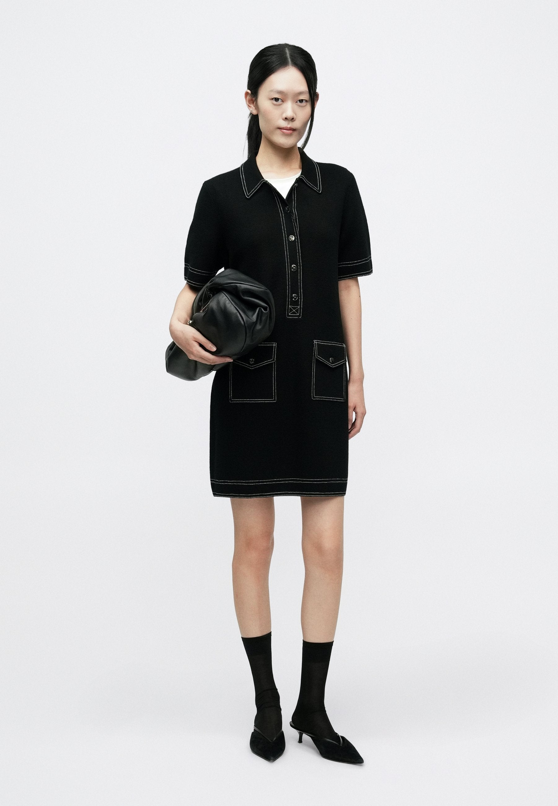 Tory Burch TOPSTITCH DRESS
