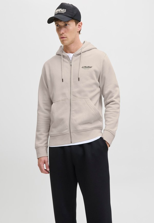 Jack & Jones Zip Printed Zip - Zip-up sweatshirt - moonbeam