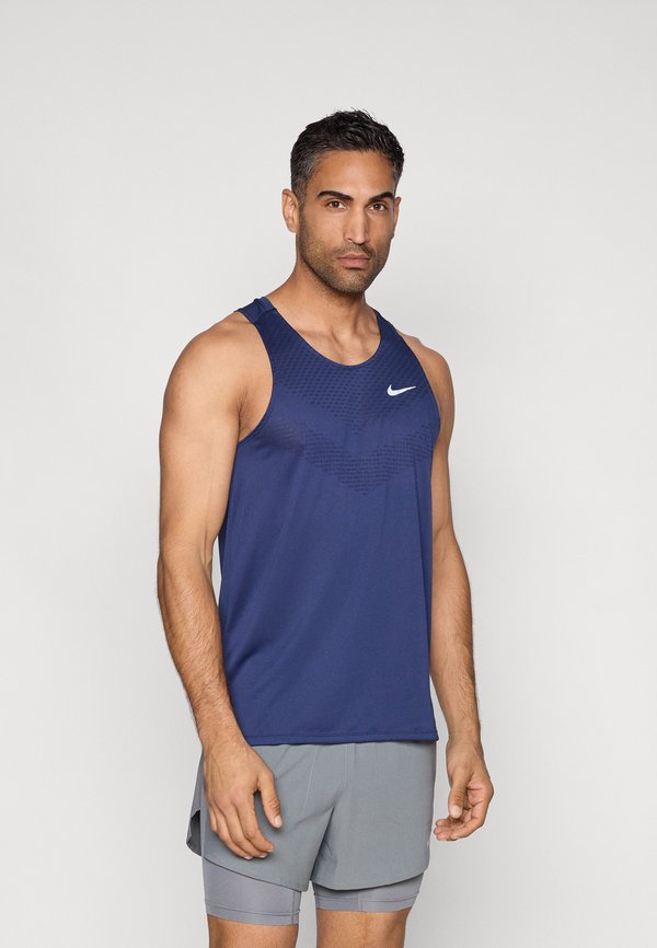 Nike Performance STRIDE TANK - Top - midnight navy/reflective silver-coloured
