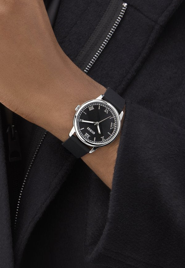 Guess CHANDLER - Watch - black and silver-coloured