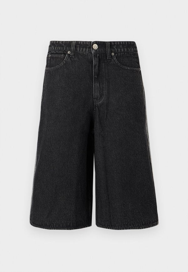 adidas Originals FIREBIRD - Denim shorts - true black denim
