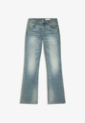 Bershka LOW-RISE SLIM FIT BOOT-CUT JEANS - JEANS - Bootcut jeans - blue denim
