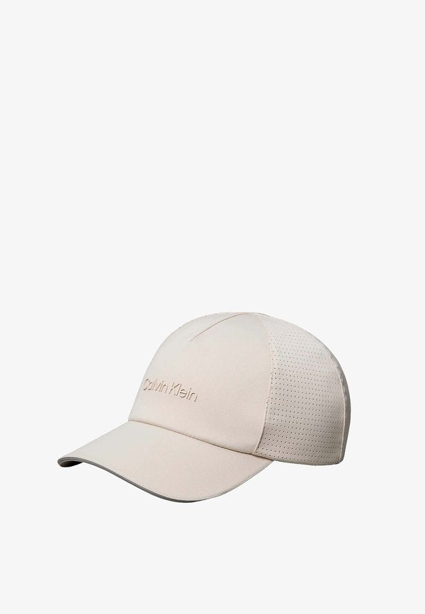 Calvin Klein MICRO TWILL W SILICONE TRUCKER - Cap - stony beige
