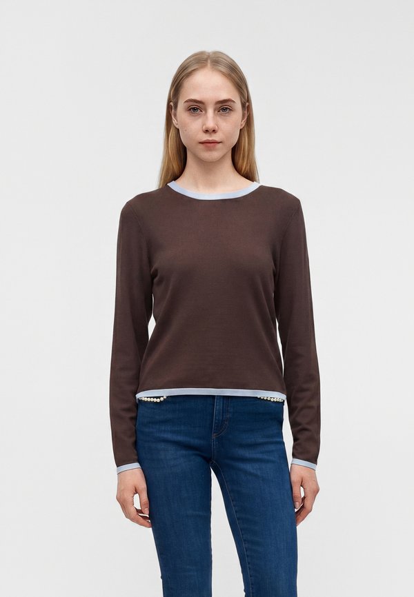 ONLY ONLCONTA DETAIL O NECK  - Jumper - brown