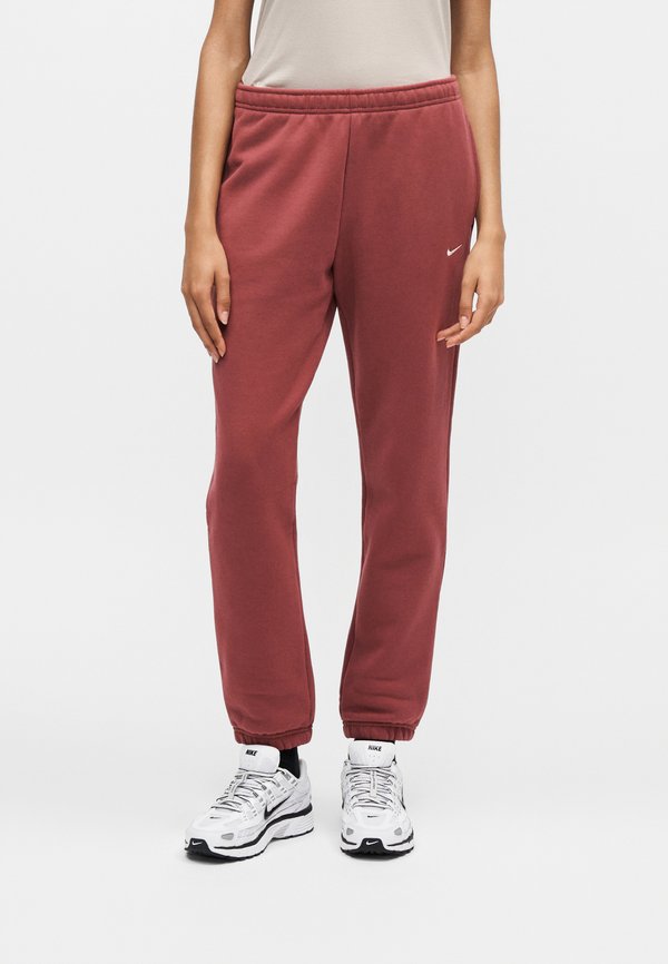 Nike Sportswear W NK STDO FLC MW HR OS CFF PNT - Tracksuit bottoms - pink smoke/sail