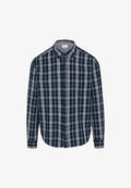 s.Oliver REGULAR FIT KARIERTES MIT LABEL PATCH - Shirt - navy