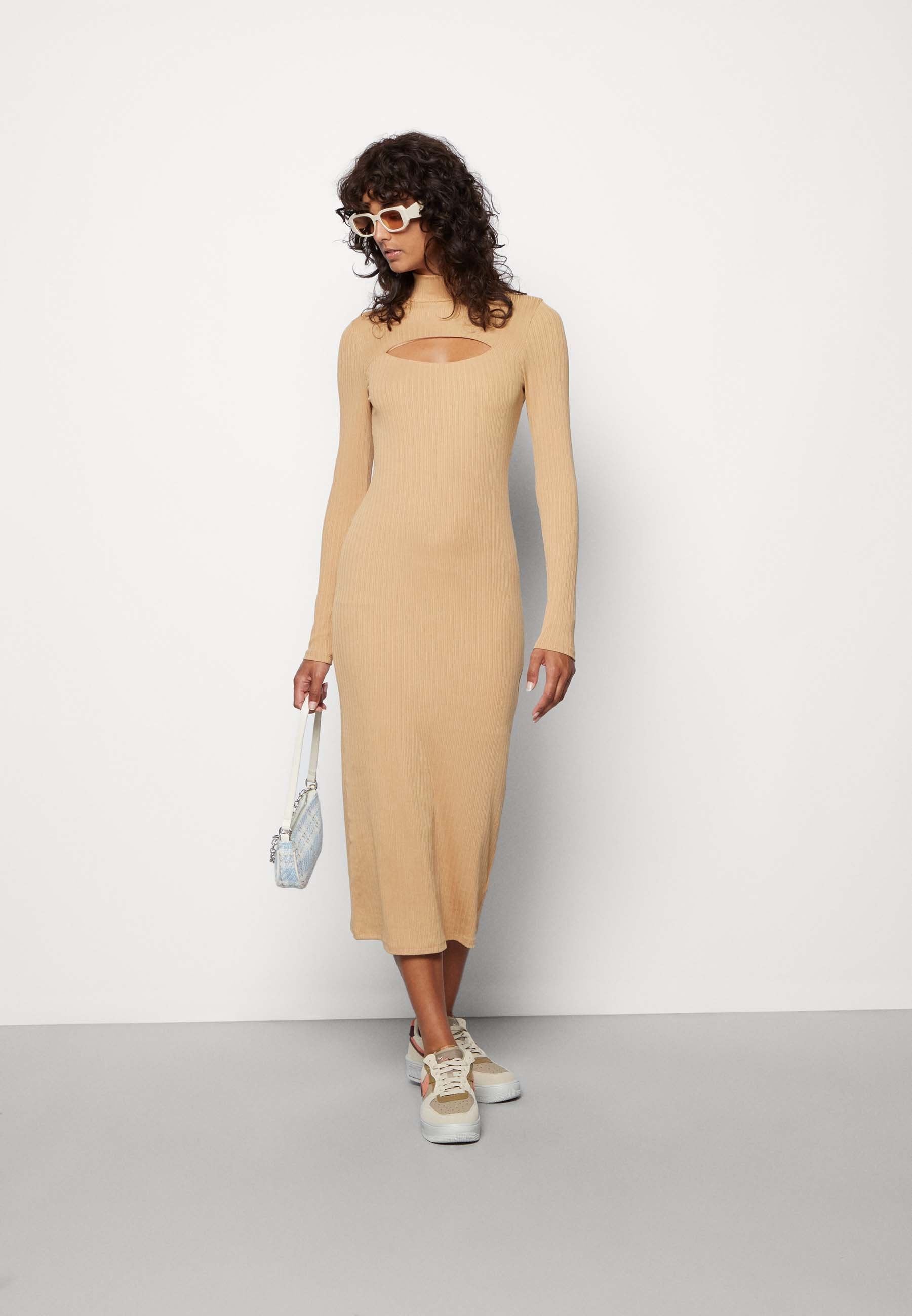 Hollister Co. MOCK CUTOUT MIDI DRESS