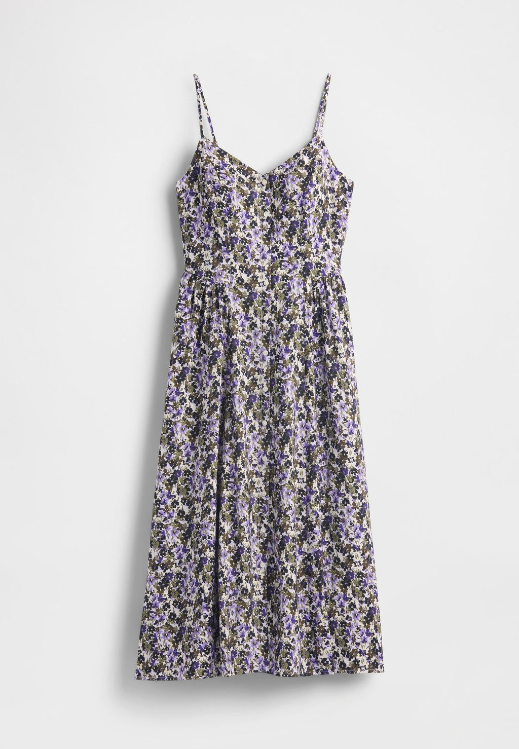 GAP V NECK SHIRRED MAXI