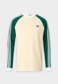 adidas Originals TEE - Long sleeved top - warm vanilla/collegiate green
