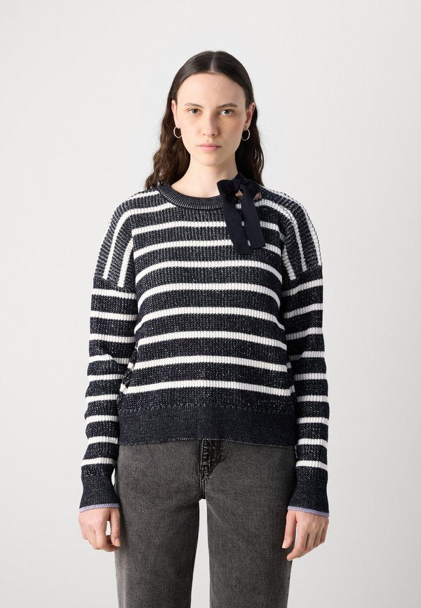 Scotch & Soda STRIPE TIE NECK