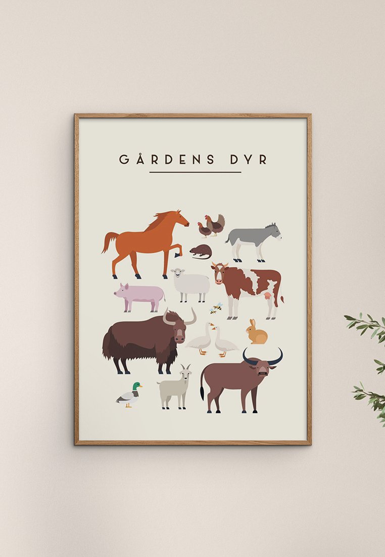 Poster and Frame GÅRDENS DYR