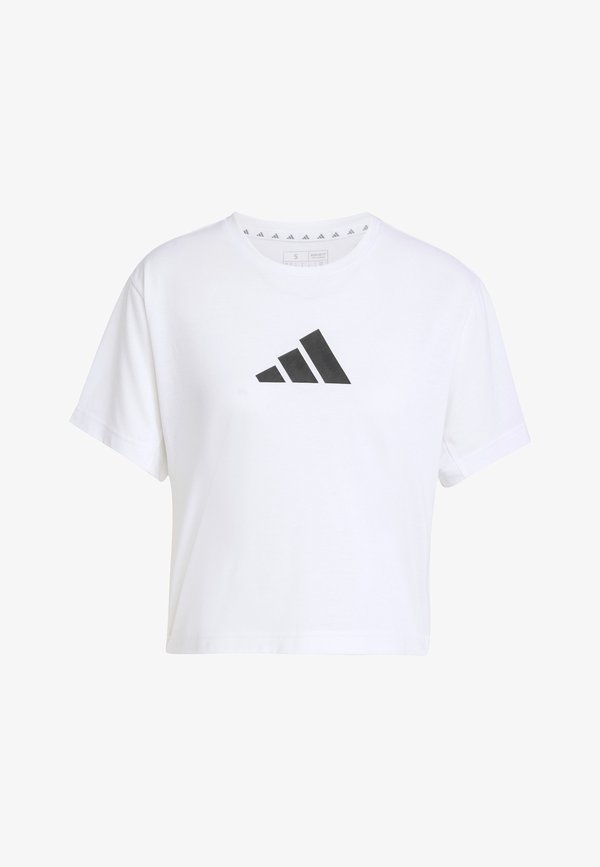 adidas Performance ADIDAS WORKOUT ESSENTIALS BIG PERFORMANCE LOGO TRAINING - Print T-shirt - white
