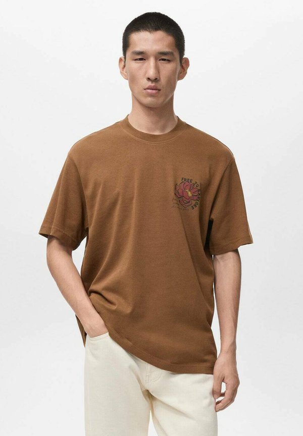 Mango Print T-shirt - tobacco-braun